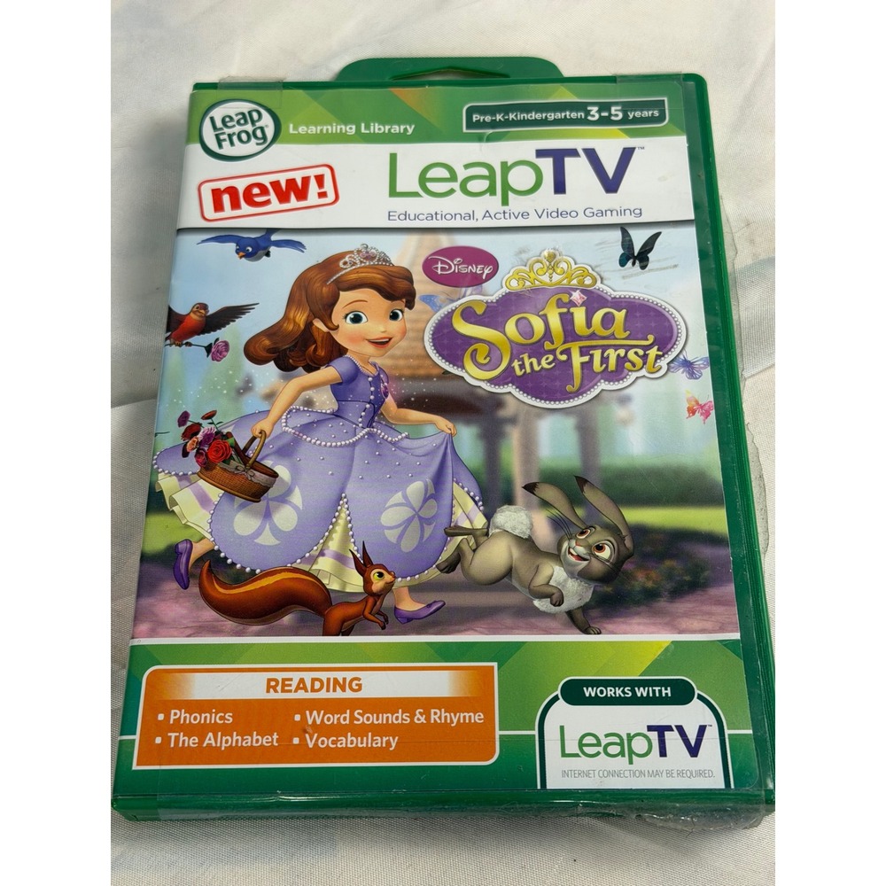 LeapFrog LeapTV Disney Sofia the First Reading Game Phonics Alphabet New 3-5 Yrs